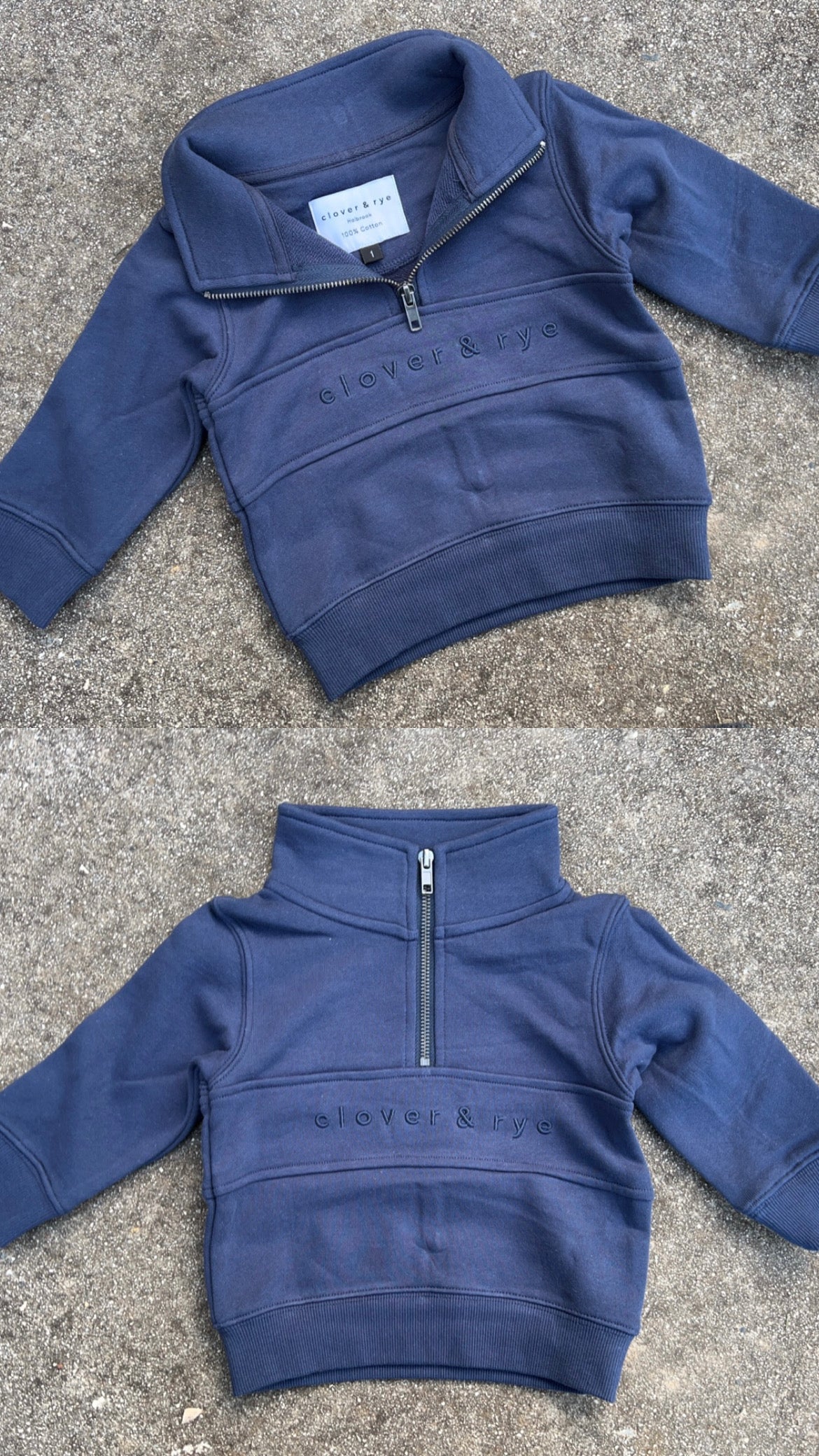 KIDS CUSTOM QUARTER ZIP LOGO JUMPER