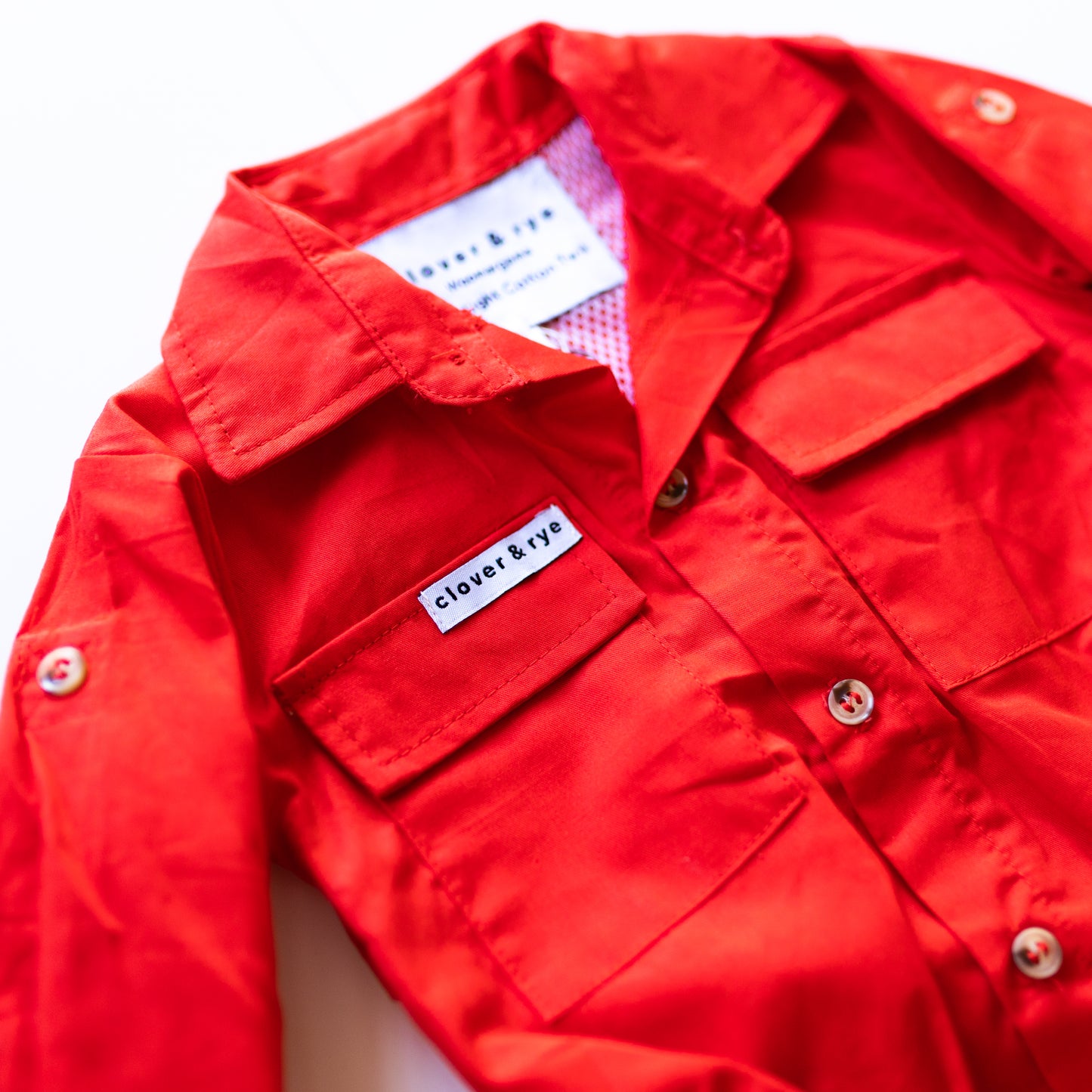 Workshirt Romper - RED