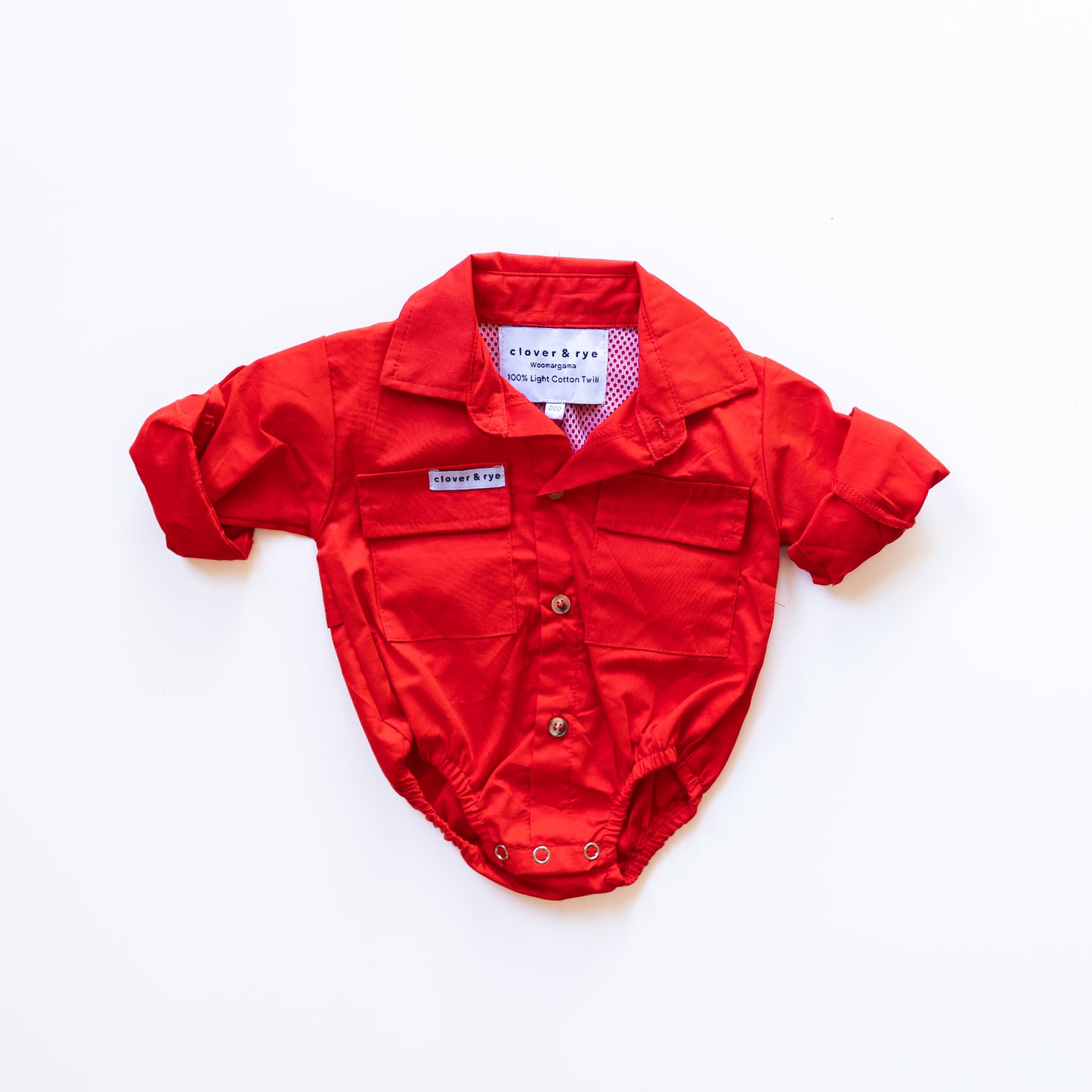 Workshirt Romper - RED