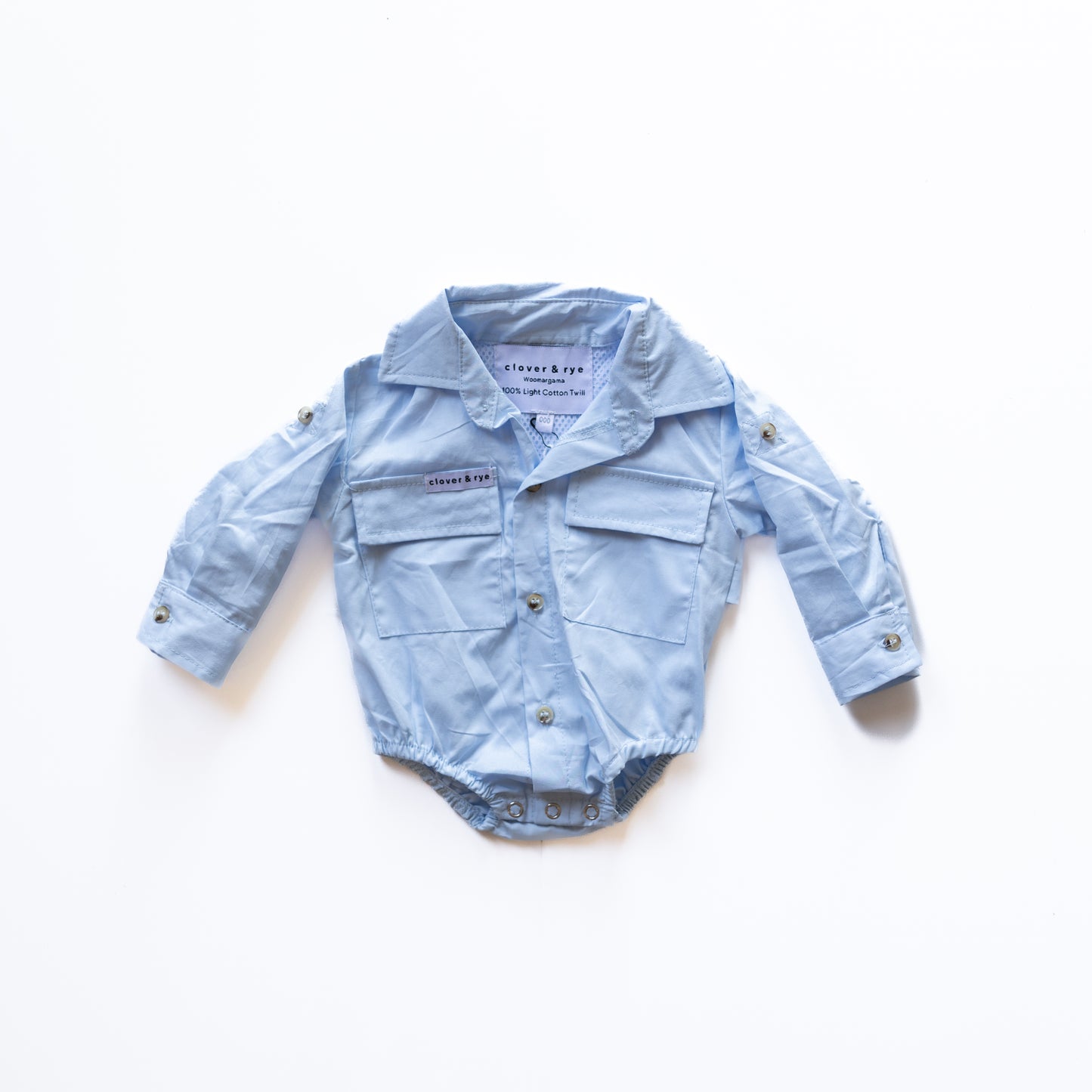 Workshirt Romper - LIGHT BLUE