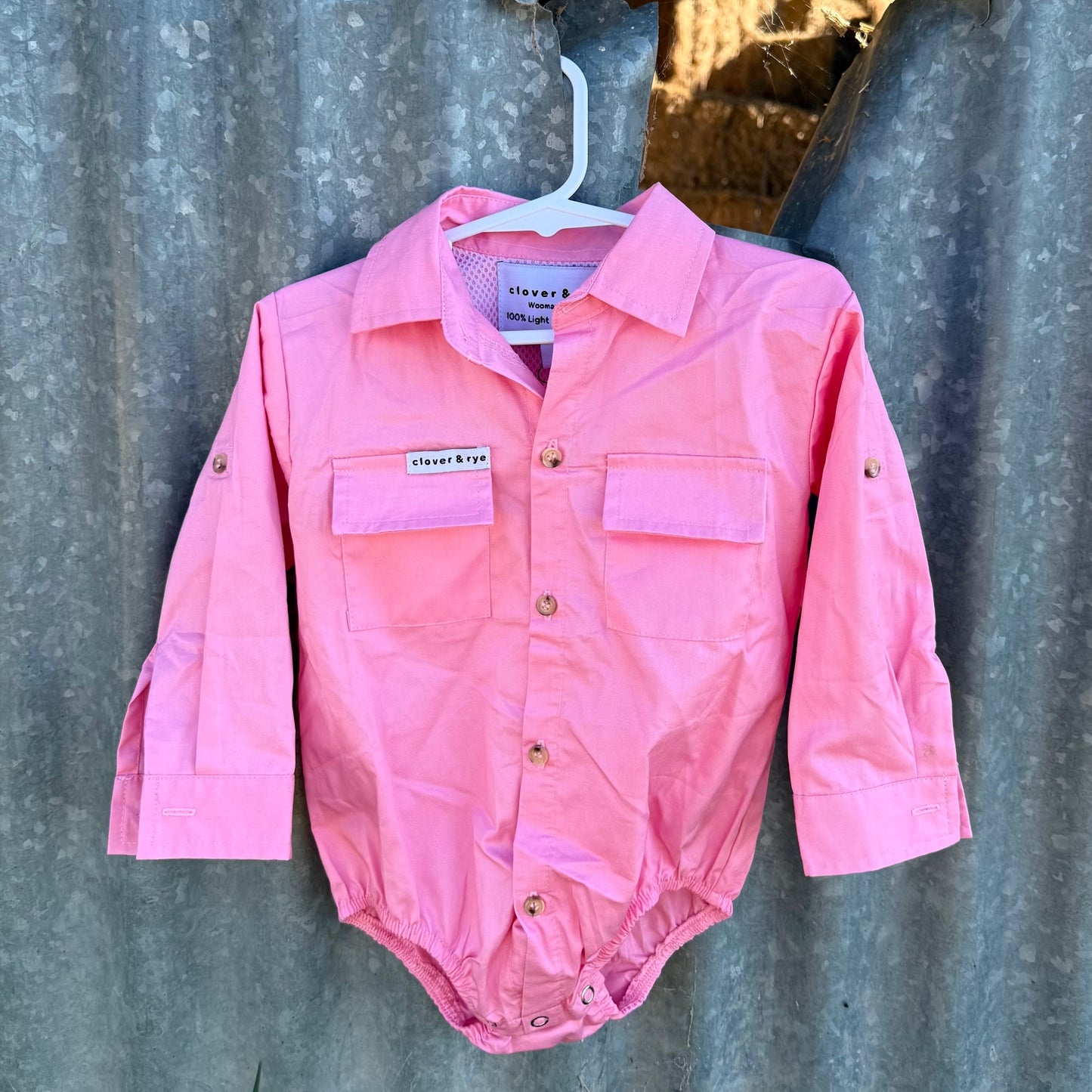 Workshirt Romper - PINK