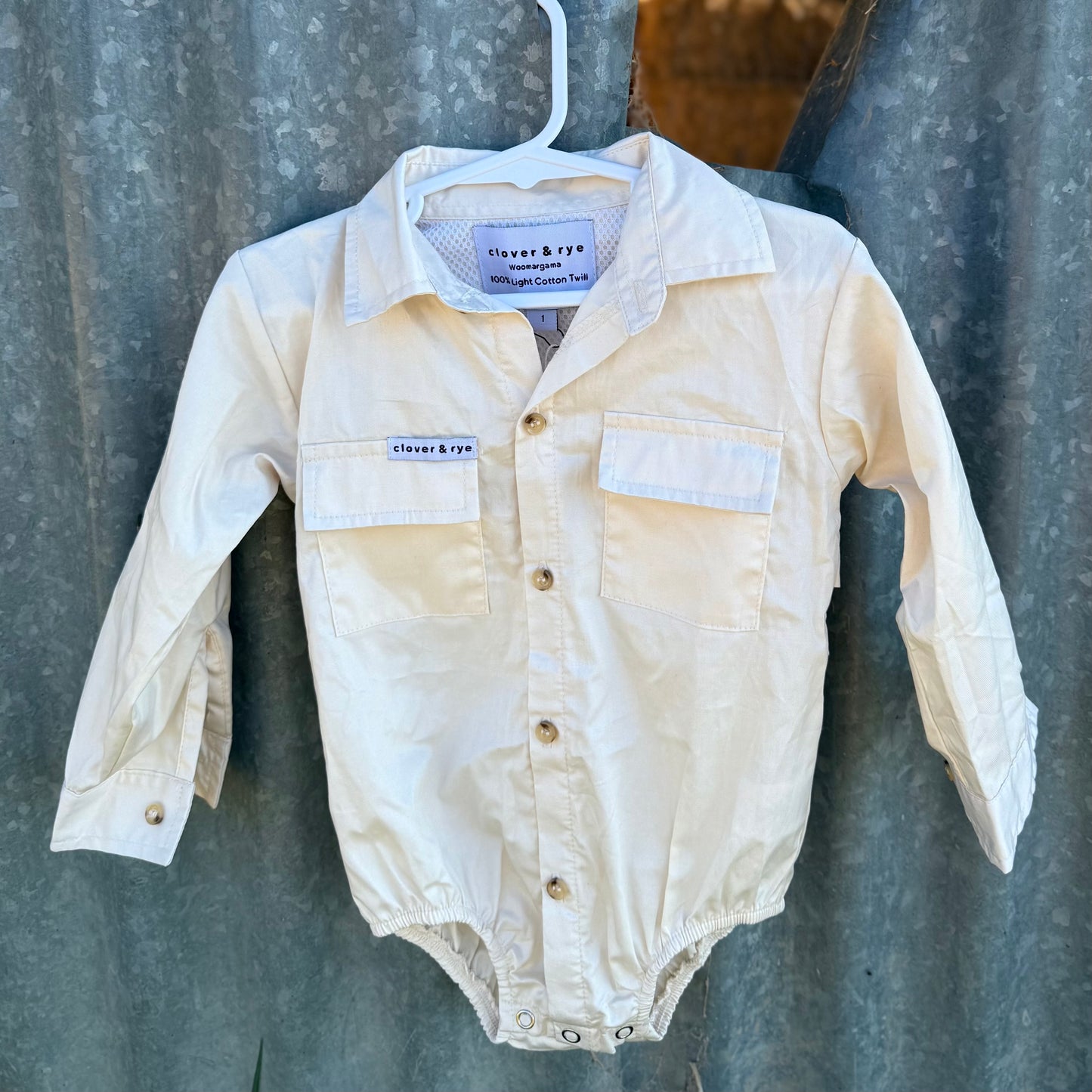 Workshirt Romper - LIMITED EDITION BEIGE