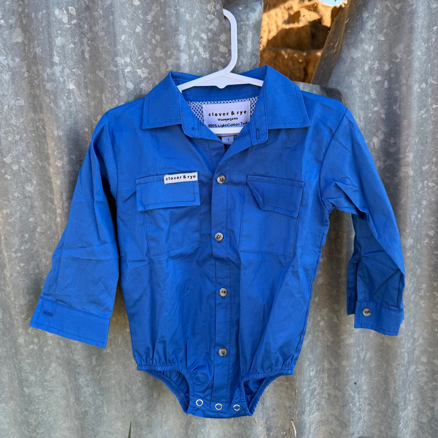 Workshirt Romper - BLUE